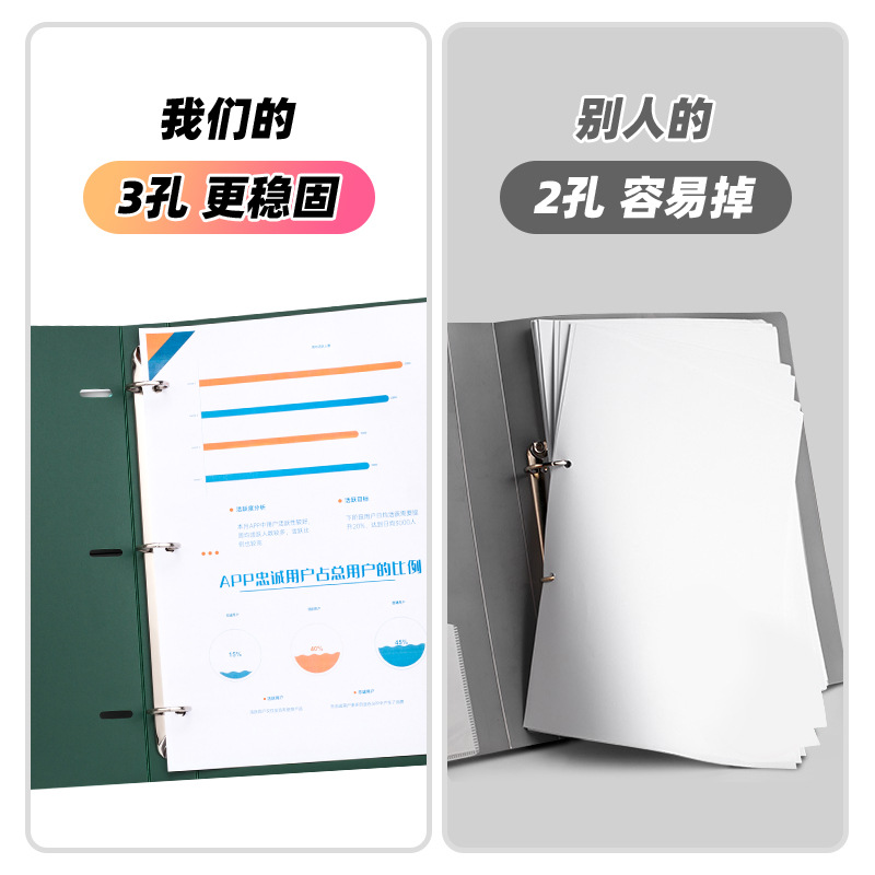 A4 Three Hole Ring Binder Heav - огляд і ціна Binder Clip Assorted
