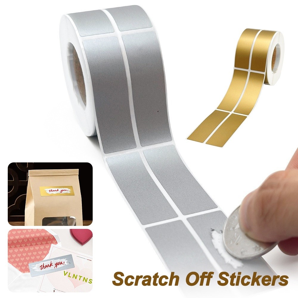 500/1000pcs/Roll Silver Gold S - огляд і ціна Sticker Label Roll