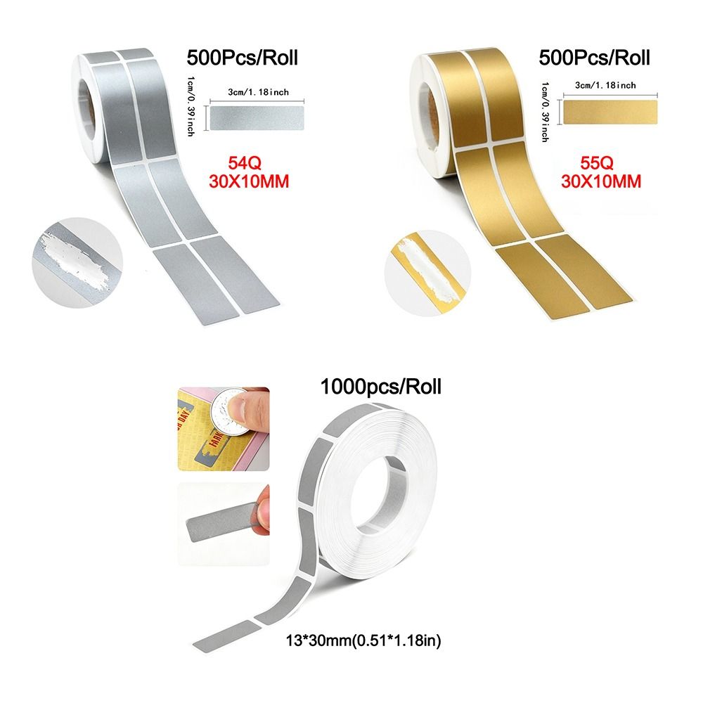 500/1000pcs/Roll Silver Gold S - огляд і ціна Sticker Label Roll