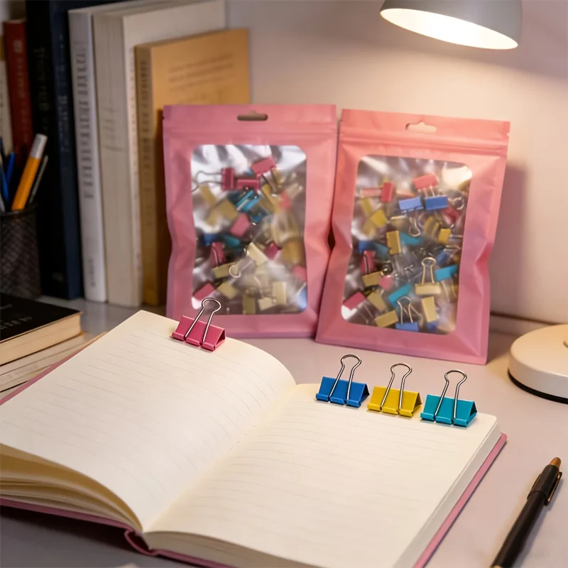 50 Pack Random Color Long Tail - огляд і ціна Binder Clip Assorted